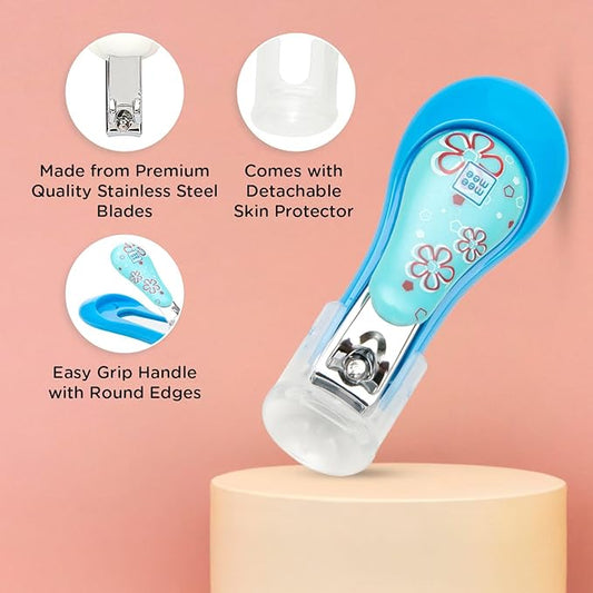 Mee Mee Gentle Baby Nail Clipper with Skin Guard Protector | Baby Nail Cutter for Soft Baby Nails
