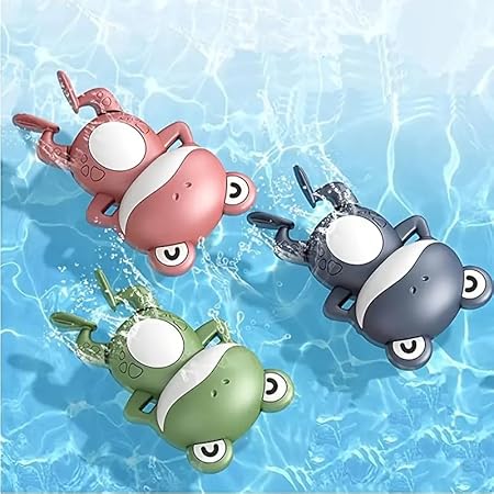 BWOGUE Swimming Frog Bath Toy, Floating Wind Up Kids Bathtub Toys for 1 to 5+ Year Old Toddler Boy Girl, Swimming Water Pool Games for Baby Shower Beach Bath Time Toys, Best Gift Bath Tub Toy