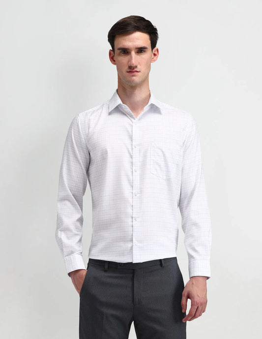 Arrow Liberty Classic Fit Grid Tattersall Checked Shirt