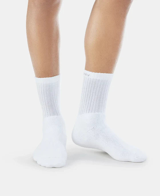 #7030 Compact Cotton Terry Crew Length Socks With StayFresh Treatment