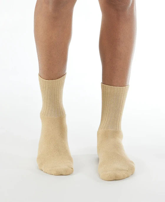 #7035 Compact Cotton Terry Crew Length Socks With StayFresh Treatment