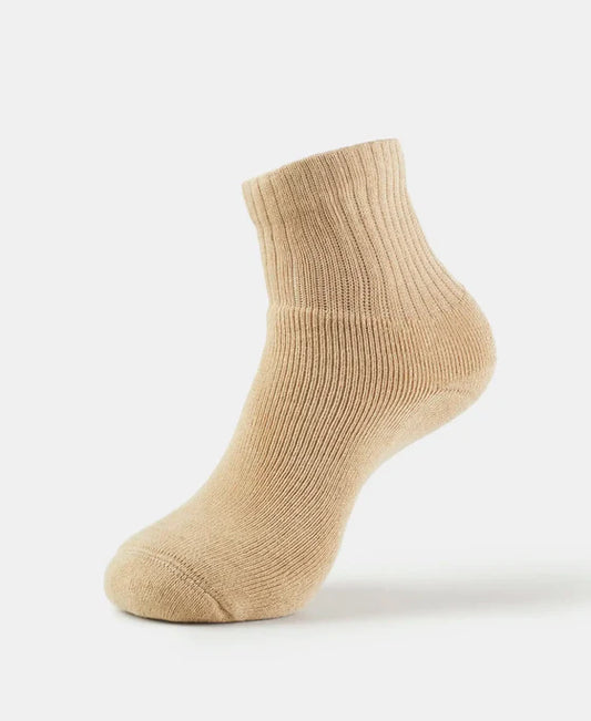 #7036 Compact Cotton Terry Ankle Length Socks With StayFresh Treatment -