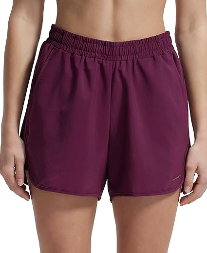 #MW23 Microfiber Elastane Stretch Double Layered Woven Fabric Regular Fit Shorts with Zipper Pockets