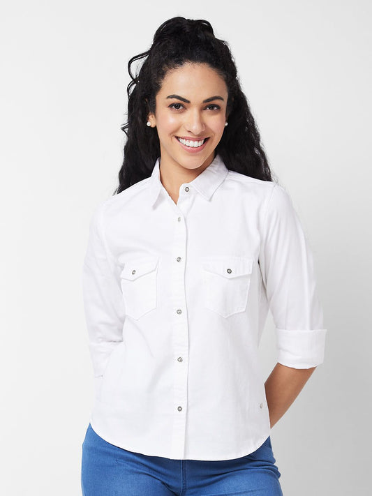 Spykar Blue Indigo  Shirt For Women#WSHD1BD092