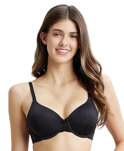 #1817 Under-Wired Padded Soft Touch Microfiber Elastane Stretch Full Coverage T-Shirt Bra with Lace Stylin