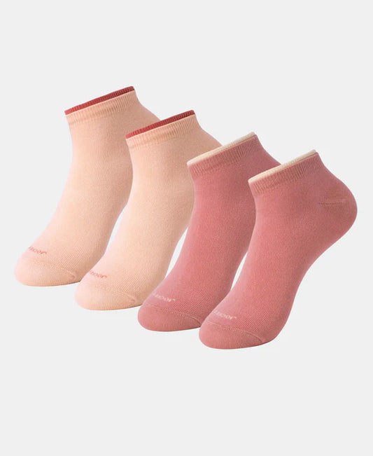 #7491 Compact Cotton Stretch Solid Low Show Socks with Stay Fresh Treatment