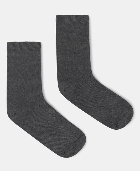 #7800 Kid's Compact Cotton Stretch Solid Calf Length Socks With StayFresh Treatment