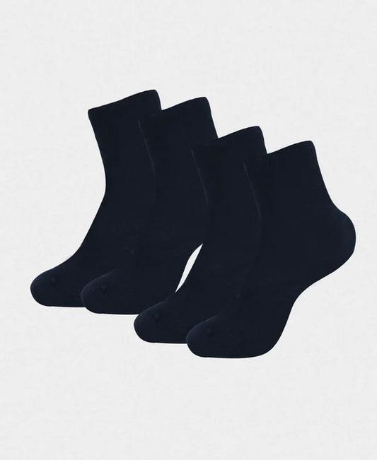 #7801 Kid's Compact Cotton Stretch Solid Ankle Length Socks With StayFresh Treatment -