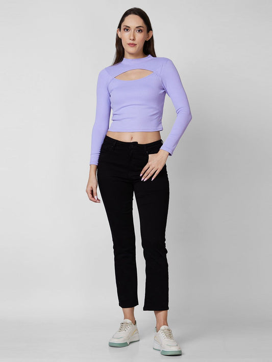 Spykar Mid Rise Slim Straight Fit Black Jeans For Women #WDEMM1BD284