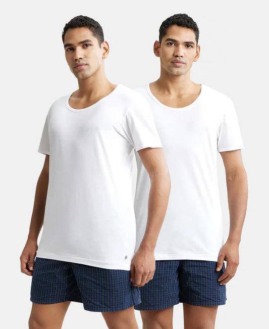 #8817 Super Combed Cotton Round Neck Half Sleeved Vest -