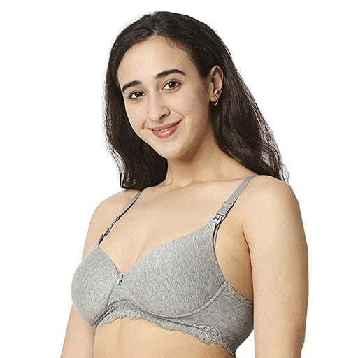 MEE MEE COTTON MATERNITY NURSING BRA - [MM-8680 G D] (36C) Mee Mee Cotton Maternity Nursing Bra