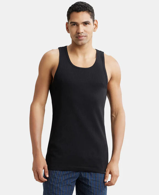 #9922 Super Combed Cotton Rib Round Neck with Racerback Gym Vest - Navy
