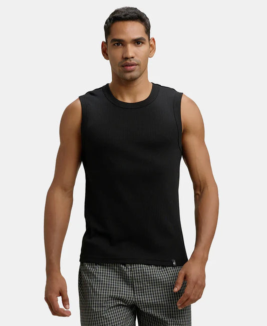 #9930 Super Combed Cotton Rib Solid Round Neck Muscle Vest