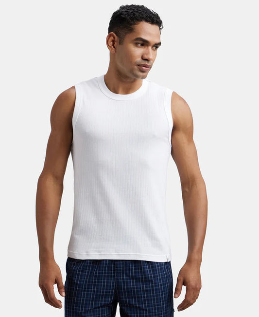 #9930 Super Combed Cotton Rib Solid Round Neck Muscle Vest