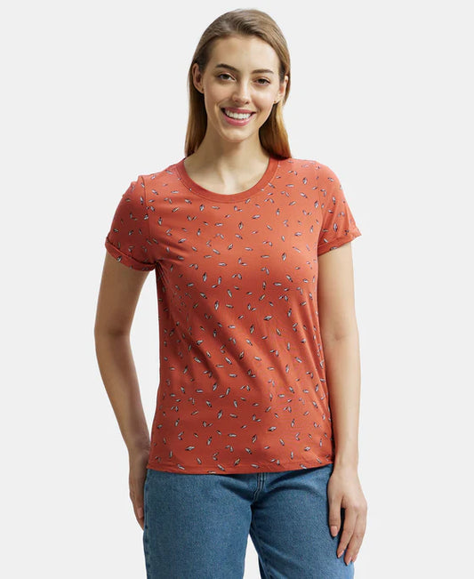 #A144 Super Combed Cotton Relaxed Fit Printed Half Sleeve T-Shirt