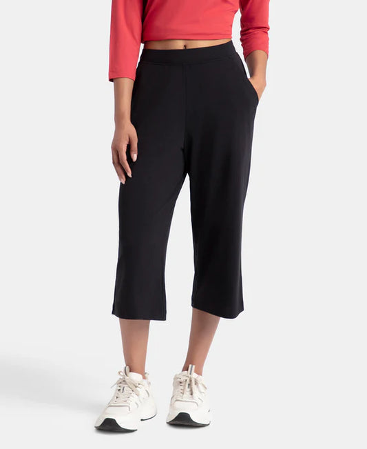#A150 Super Combed Cotton Rich Elastane Stretch Relaxed Fit Culottes