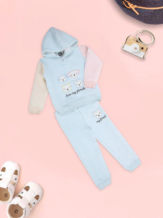 Mee Mee Light Blue Polyfill Jogger Set – Cozy & Stylish Outfit for Kids