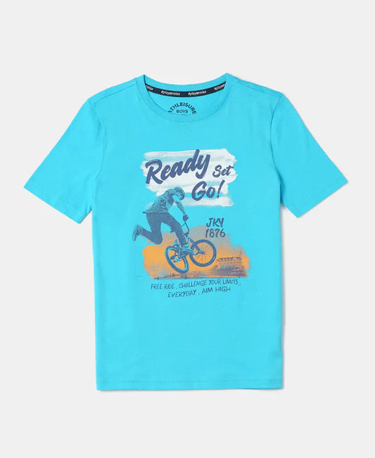 #AB23 Boy's Super Combed Cotton Graphic Printed Half Sleeve T-Shirt