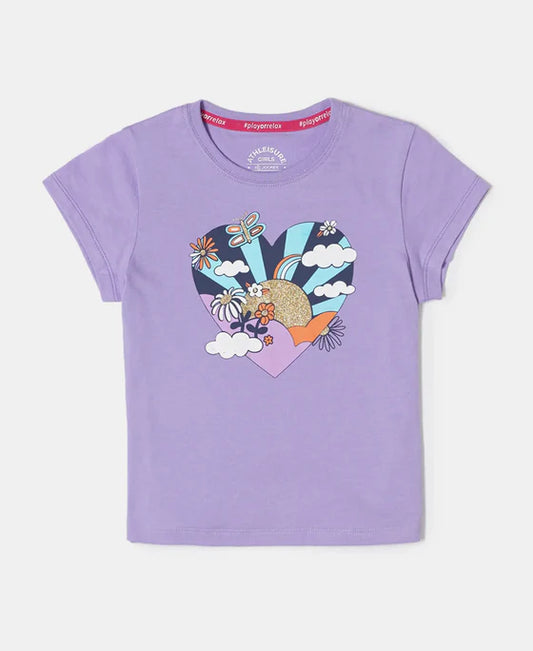 T-Shirt Girl's Super Combed Cotton Graphic Printed #AG01