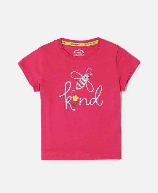 T-Shirt Girl's Super Combed Cotton Graphic Printed #AG01