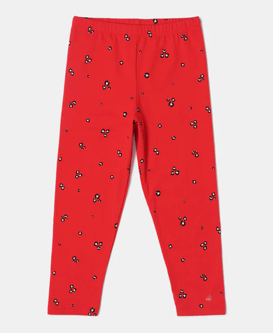 #AG54 Girl's Super Combed Cotton Elastane Stretch Three Quarter Leggings