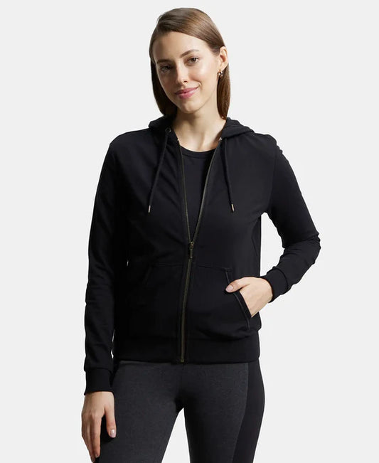 #AW30 Super Combed Cotton French Terry Fabric Hoodie Jacket with Side Pockets