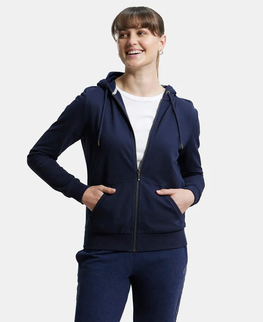 #AW30 Super Combed Cotton French Terry Fabric Hoodie Jacket with Side Pockets