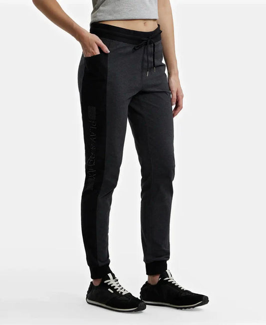 #AW36 Super Combed Cotton Elastane Stretch Slim Fit Joggers With Side Pockets