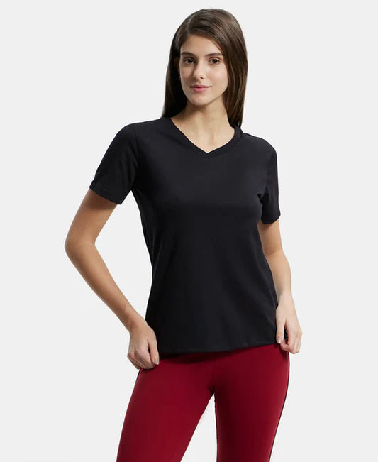 # AW89 Super Combed Cotton Rich Fabric Relaxed Fit V-Neck Half Sleeve T-Shirt