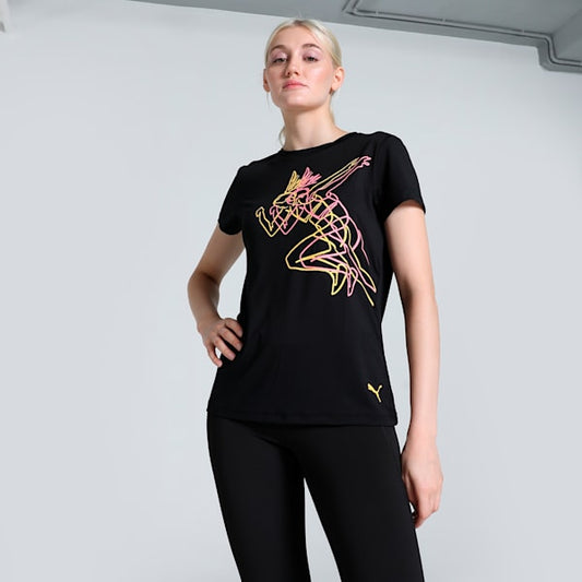 Puma Active Graphic Tee III PUMA Black Women's T-Shirts 52678201