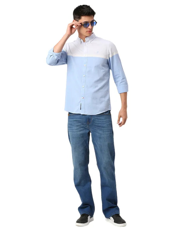 Being Human Clothing Men Slim Fit Shirts-Blue #BHMLS24074