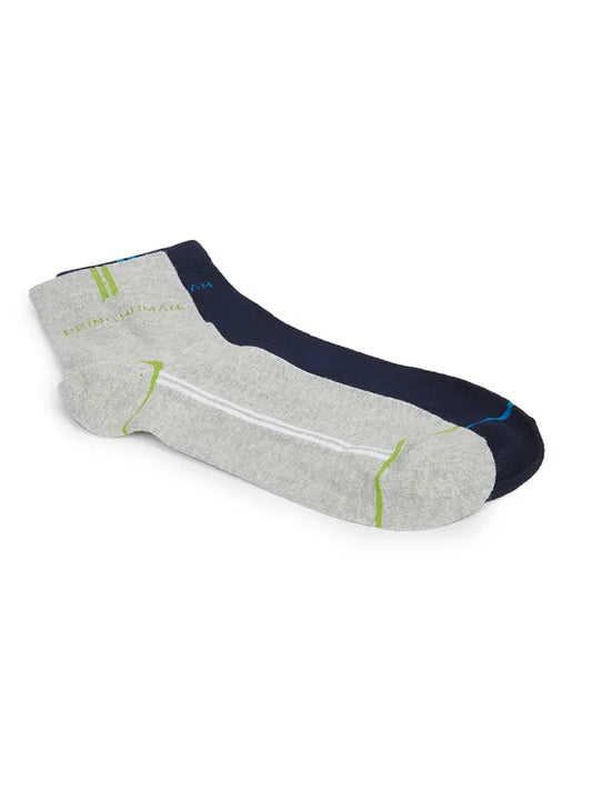 Being Human Clothing Accessories Navy/Grey Mel Socks #BHMSOA25012