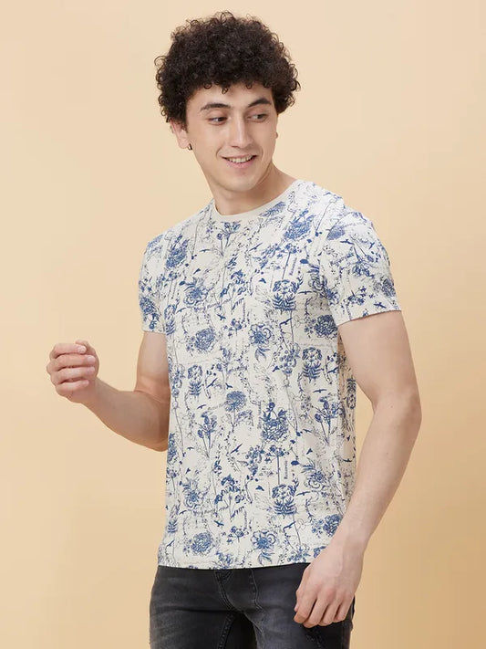 Being Human Clothing Men None T-Shirts-Chalk #BHTS24015