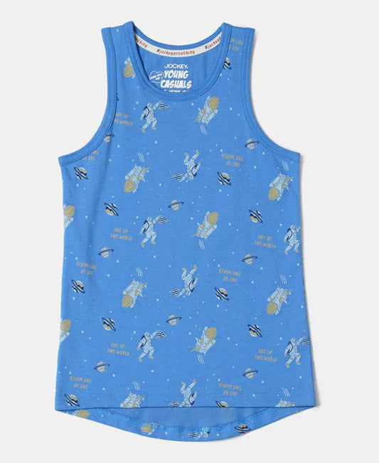 #CB01  Boy's Super Combed Cotton Printed Tank Top