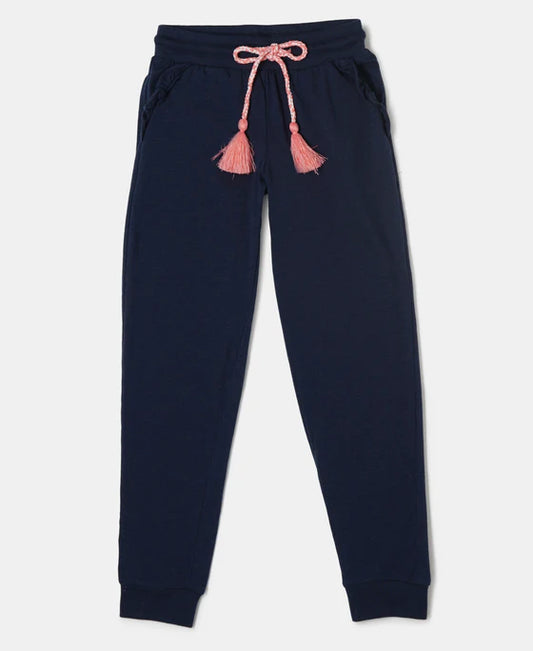 #CG18 Girl's Super Combed Cotton Elastane Stretch Slim Fit Joggers