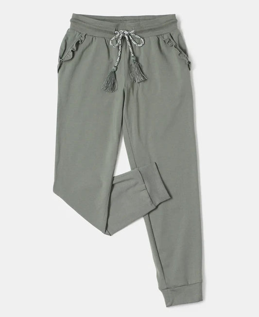 #CG18 Girl's Super Combed Cotton Elastane Stretch Slim Fit Joggers