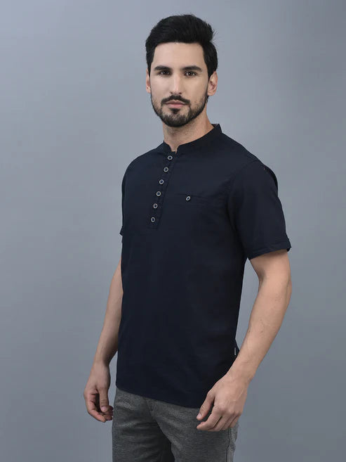 Canoe Men Round Neck Short Sleeve Length Regular Fit Knitted T-Shirt # KTS-BRIANA