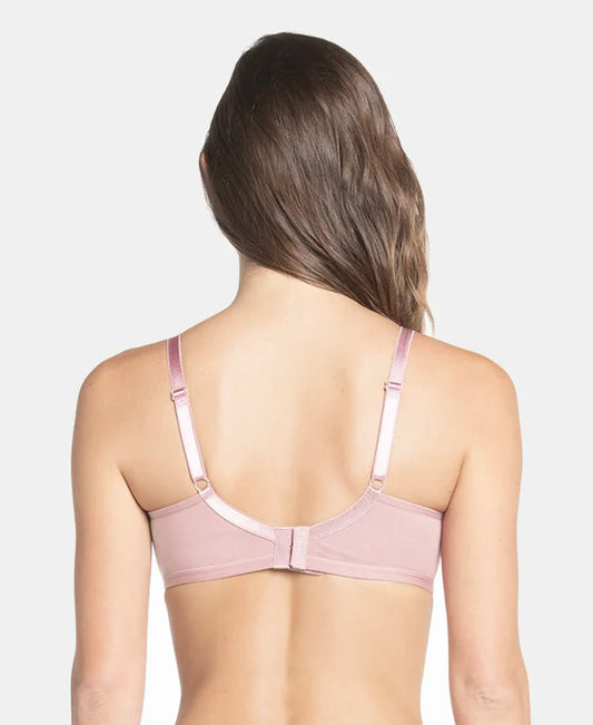 #ES08 Wirefree Non Padded Super Combed Cotton Elastane Stretch Full Coverage Nursing Bra with Front Clasp Opening