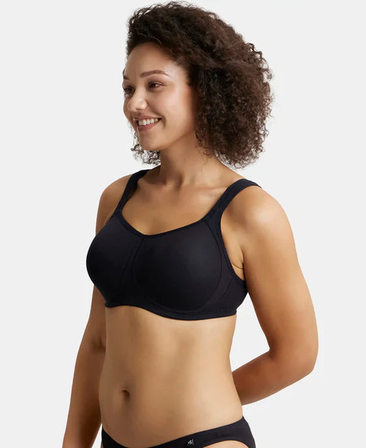 #FE78 Wirefree Padded Super Combed Cotton Elastane Stretch Full Coverage Plus Size Bra with Broad Cushioned Fabric Strap