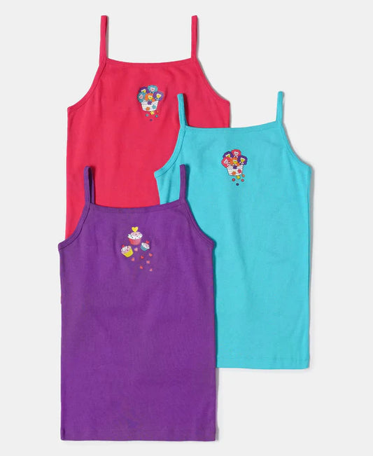 #FG03Super Combed Cotton Rib Fabric Spot Printed Camisole with Regular Straps