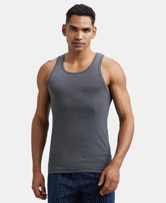 #fp04 Super Combed Cotton Rib Round Neck Sleeveless Vest