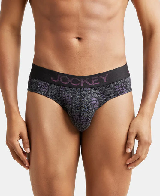 #fp22 Super Combed Cotton Elastane Stretch Printed Brief with Ultrasoft Waistband