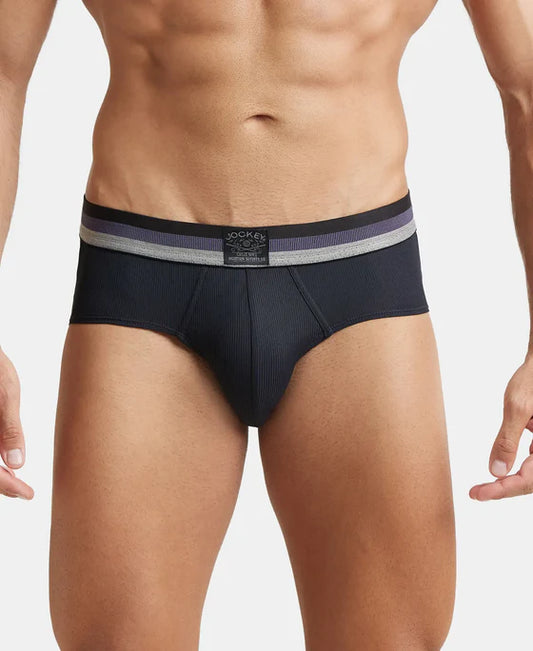 #HG13 Microfiber Elastane Stretch Solid Brief with StayDry Treatment