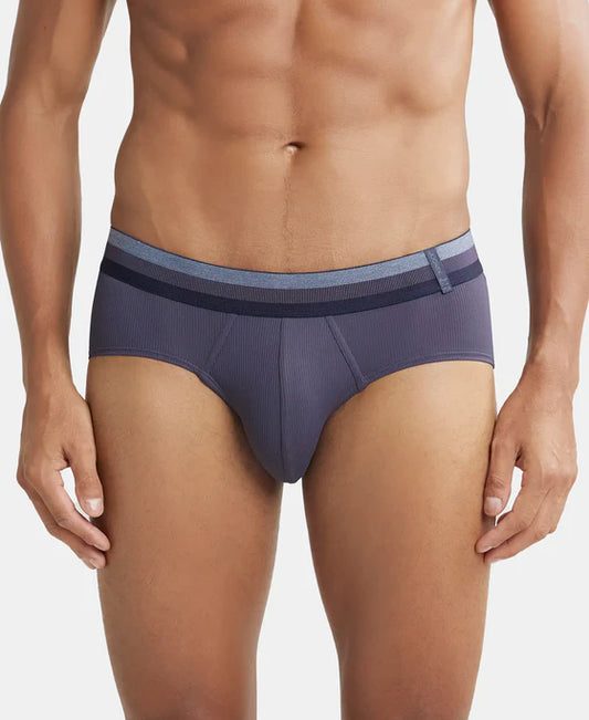 #HG13 Microfiber Elastane Stretch Solid Brief with StayDry Treatment