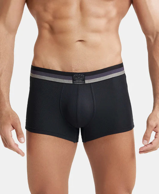 #HG14 Microfiber Elastane Stretch Rib Solid Trunk with StayDry Treatment