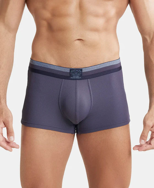 #HG14 Microfiber Elastane Stretch Rib Solid Trunk with StayDry Treatment