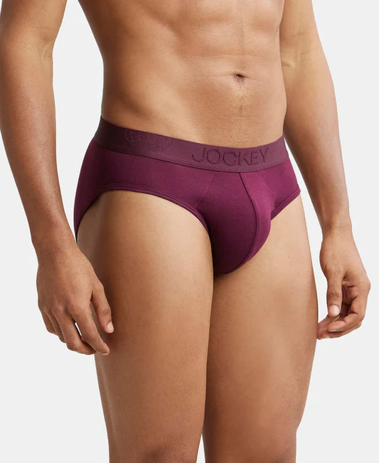 #IC24 Tencel Micro Modal Cotton Elastane Stretch Solid Brief with Natural StayFresh Properties