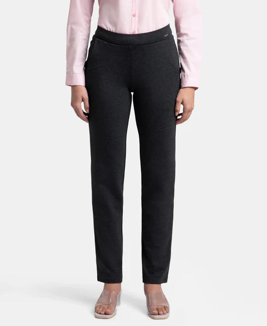 #IW45 Rayon Nylon Elastane All Day Straight Pants with Durable Waistband