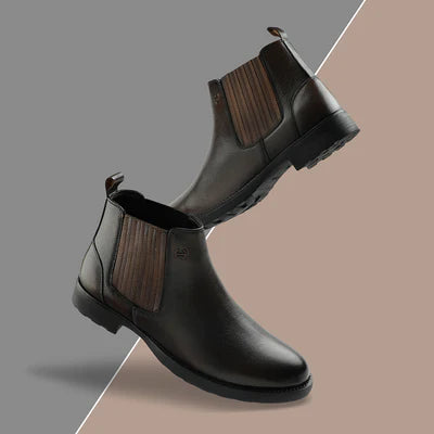 Healers Dark Brown Casual Non Lacing Chelsea Boots For Mens J757-01 By Liberty