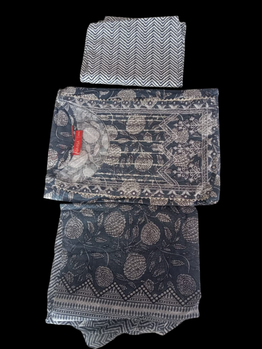 Embroidered Kurta with Trousers & Dupatta#KS-AW25-SK-0047